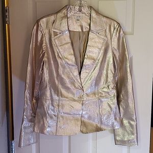 CACHE LEATHER blazer